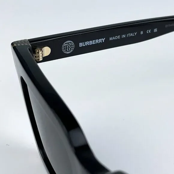 NEW Burberry BE4392U BRIAR 405587  Black Vintage Check Dark Grey  Cat Eye Women - Picture 7 of 9